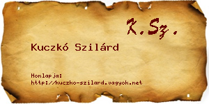 Kuczkó Szilárd névjegykártya