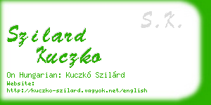 szilard kuczko business card